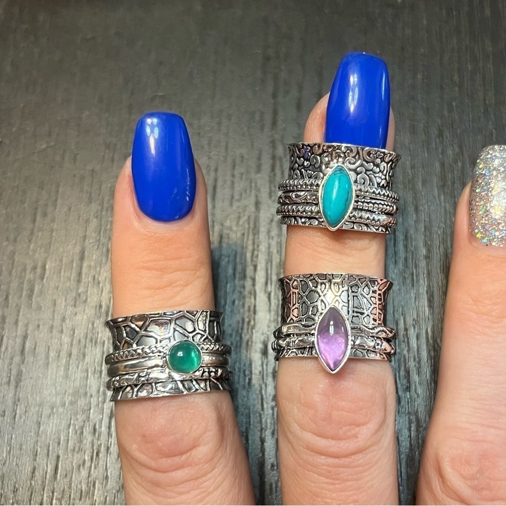 Gemstone Spinner Ring - Picture 1 of 2